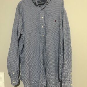 Ralph‎ Lauren Navy Checkered Button-Down Shirt
